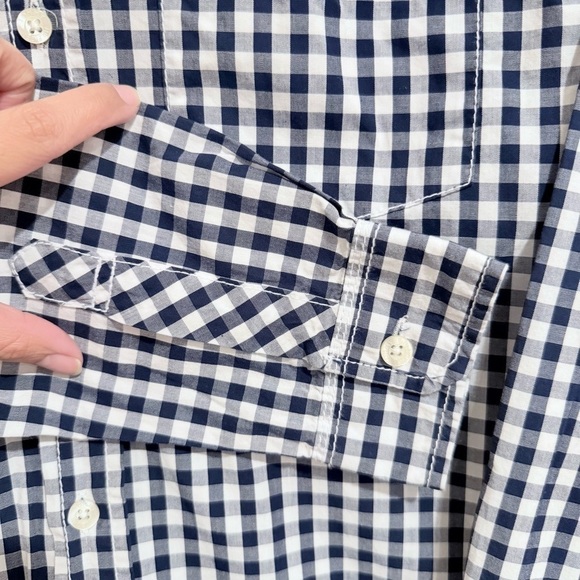 Tommy Hilfiger Collared Shirt Blue Checkered Button Down Size 16/18 Youth Large - Picture 4 of 8